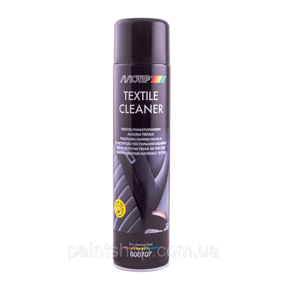 Аерозольний очисник текстильної оббивки Motip Black Textile Cleaner Line 600 мл