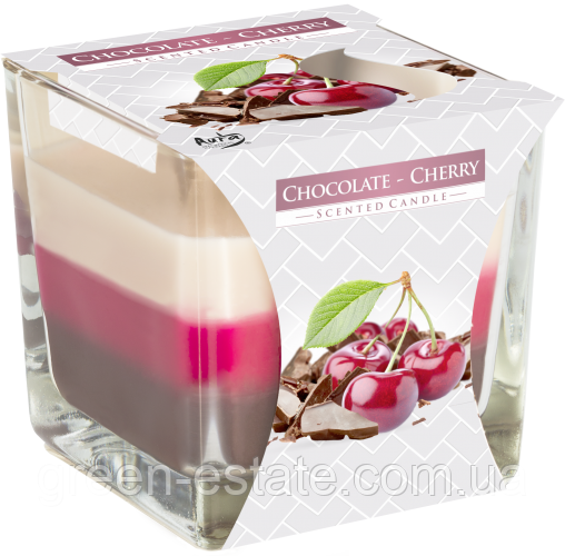 Свічка ароматизована у стакані Chocolate-Cherry №104