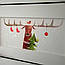 Наклейки новорічні Олень з ялинкою (декор вікон новий рік роги сніжинки намальований лось) матова 500х310 мм, фото 7