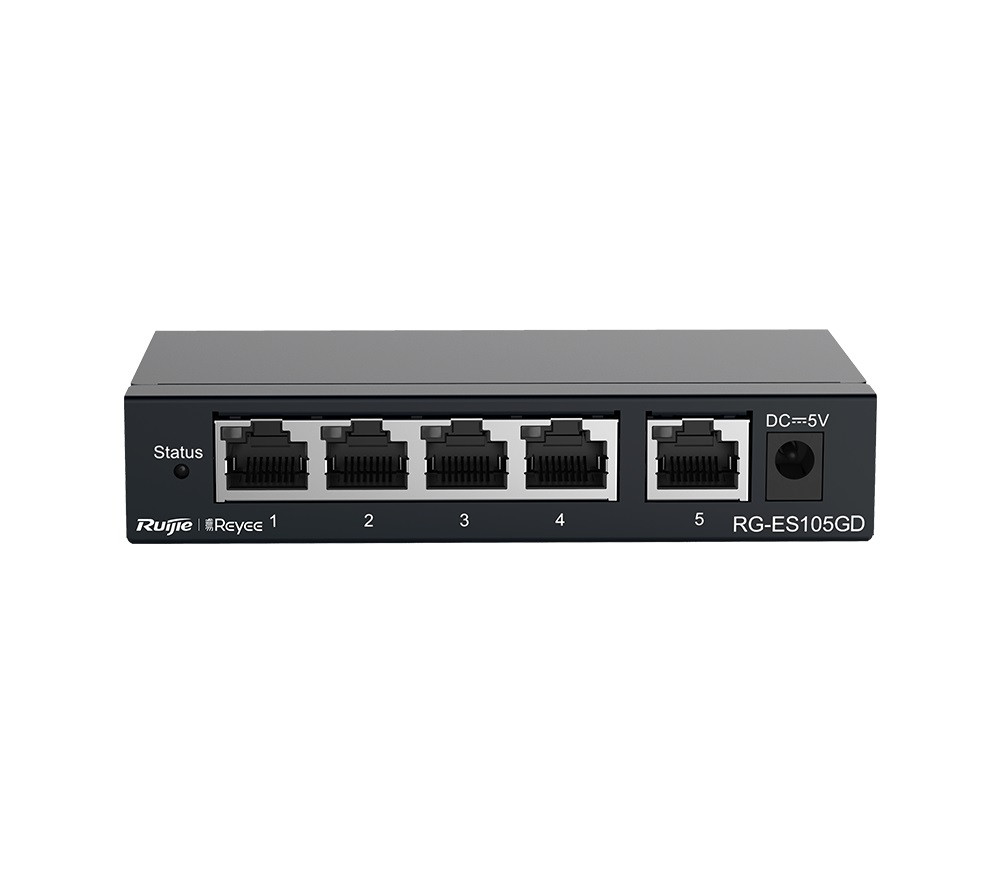 Комутатор Ruijie Reyee RG-ES105GD (5xGE, настільний, безшумний, метал), фото 1
