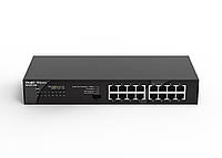 Коммутатор Ruijie Reyee RG-ES116G (16xGE, CCTV, ext. data link 250m, Port Isolation, rack mount, металл)