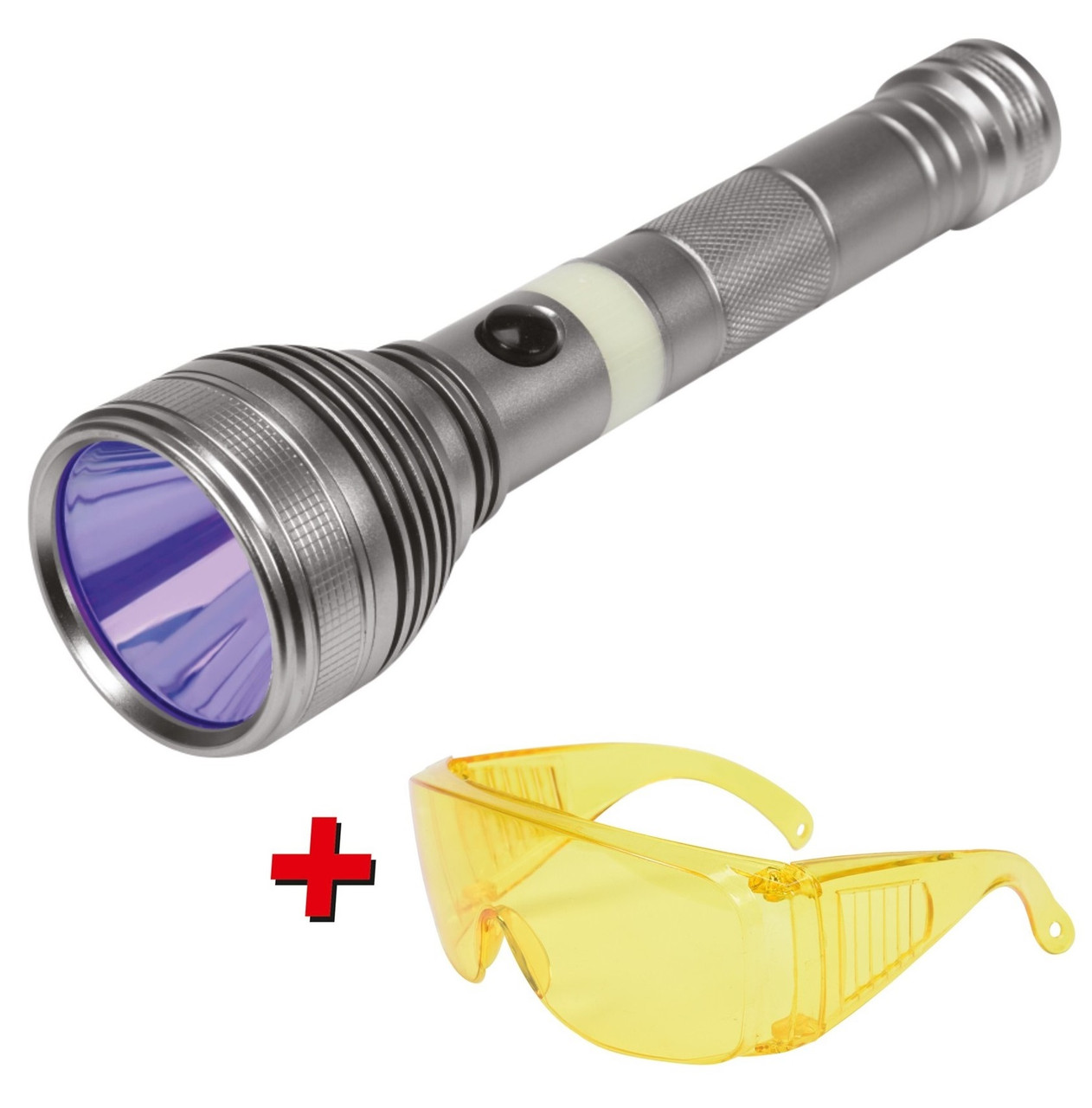 Ультрафіолетовий Ліхтарик YATO UV 1 LED з Окулярами Для Виявлення Витоків та Перевірки Банкнот (08588)