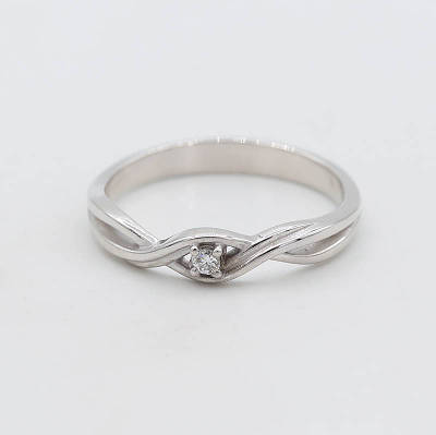 Жіноче кільце з діамантом від EliteGold OHARA розмір 18 910206484