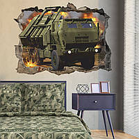 Интерьерная наклейка на стену Военная Машина HIMARS Oracal размер 72x96см