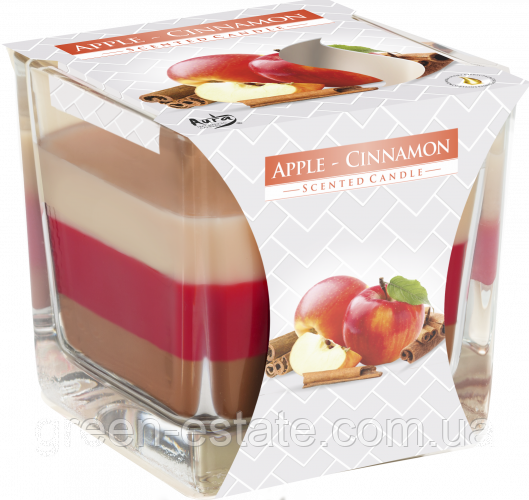 Свічка ароматизована у стакані Cinnamon-Apple №87