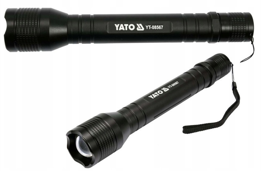 Світлодіодний Ліхтарик YATO XPL CREE (1000 Lm) Батарейки 4 х R14 (08567)