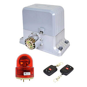 Комплект автоматики для відкатних воріт вагою до 1800 кг Weilai DGY1800Pro kit з сигнальною лампою