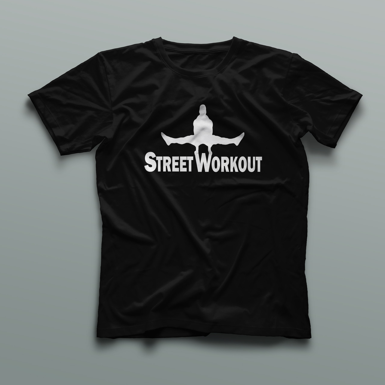 Футболка :"Sreet Workout в шпагаті" чорна (S-XL)