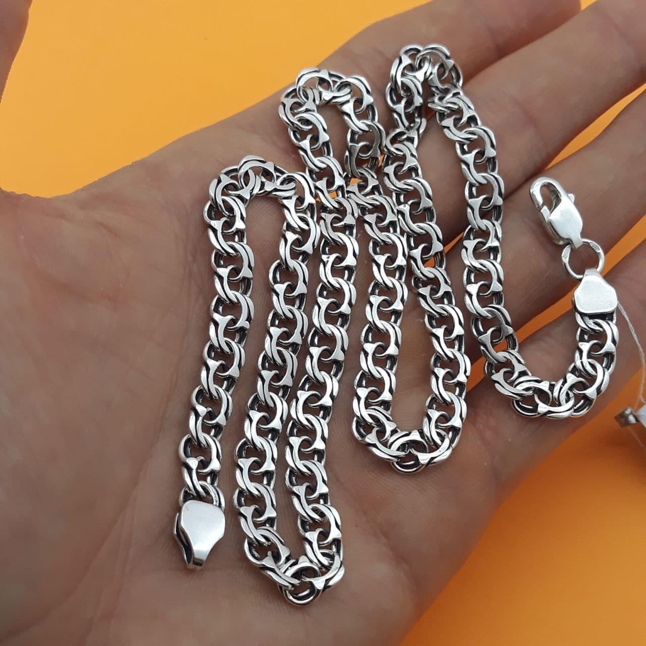 Серебряная цепочка бисмарк — роскошный подарок мужчине