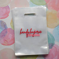 Поліетиленовий пакет банан 30x40см з логотипом, прозорий