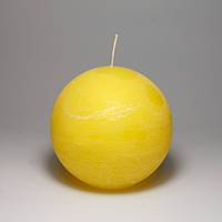 Свеча шар диаметр 12 см желтая