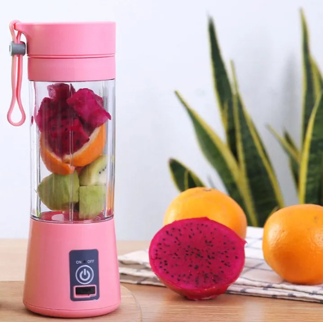 Блендер Smart Juice Cup Fruits 380 мл Рожевий