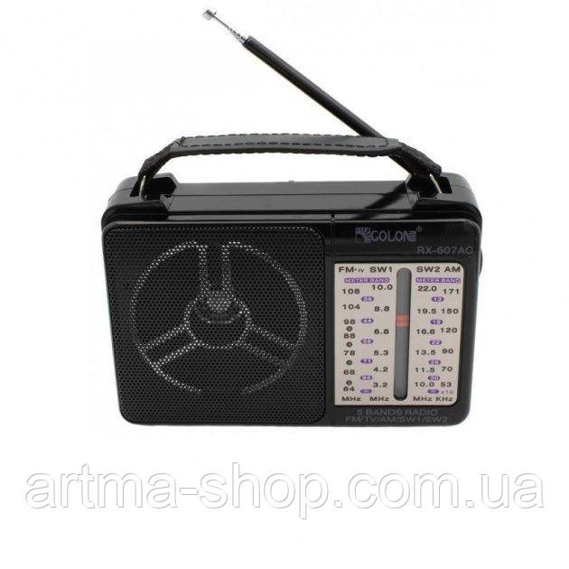Портативний FM радіоприймач GOLON RX-607 на батарейках та від мережі