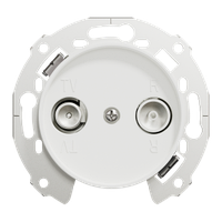 RENOVA РОЗЕТКА TV/R ПРОХІДНА БІЛА, WDE011732