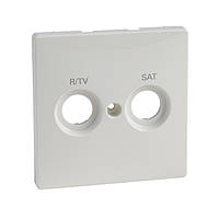 Панель розеток R/TV+SAT с маркировкой Merten SD MTN299619 полярно-белый