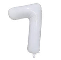 Кулька цифра 7 фольгована 32 дюйма білий
