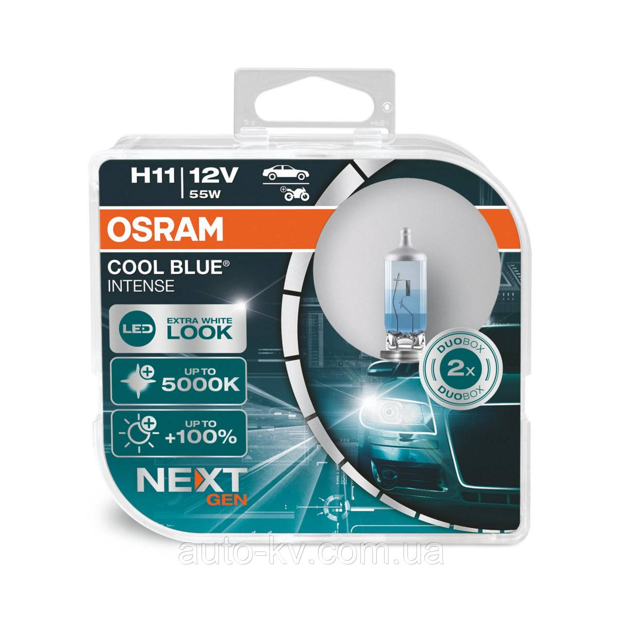 Лампа галогенна Н11 Osram 64211 CBN-HCB 55 W (+100%)