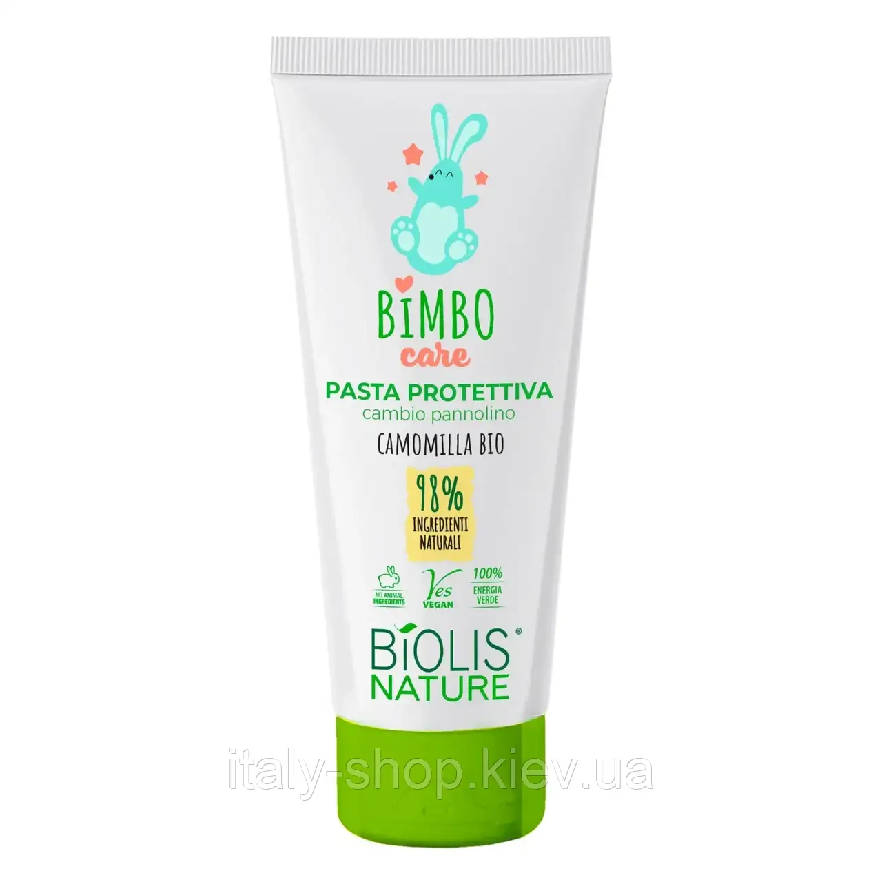 BIOLIS NATURE – 98% натуральний! Крем Bimbo Camomilla Bio для новонароджених та старших з ромашкою 100 мл, Італія, фото 1
