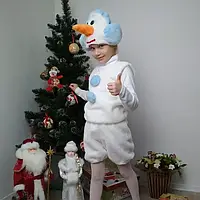 Карнавальний костюм сніговик з хутра зрiст 116-134