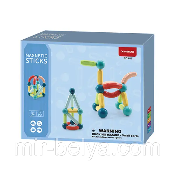 Магнітний конструктор Magnetic Sticks 25 деталей