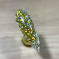 Полігель Global Fashion Glitter Extension Nail Gel 06, з блискітками, 30 г