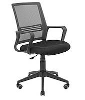 Кресло офисное Джина - Пластик сиденье черное спинка серая ТМ Richman