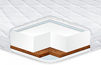 Дитячий матрац із кокосовою койрою піною безпружинний Kiddy Cocos Eurosleep гіпоалергеннsей для ліжечка дитини