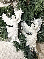 Новогоднее украшение . Декор новогодний - Ангел белый ( 14 см )