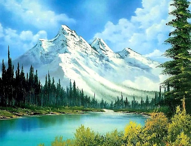 Діамантова мозаїка Горний краєвид My-Art TN478 (30 x 40 см) на підрамнику