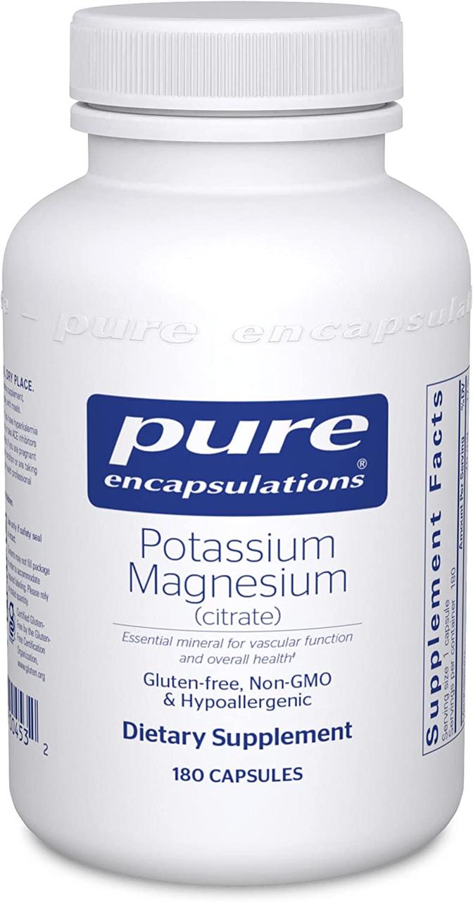 Pure Encapsulations Potassium Magnesium (Citrate) / Калій Магній (цитрат) 180 капсул, фото 1
