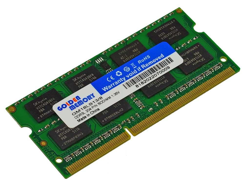 Оперативна пам'ять DDR3L 8Gb 1866 для ноутбука SODIMM 1.35V PC3L-14900s Golden Memory GM18LS13/8