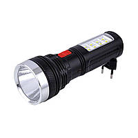 Фонарь ручной аккумуляторный 1W+8SMD LED YJ-227 заряд от сети