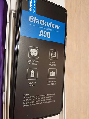Смартфон Blackview A90 Black 4/64Гб NFC Helio P60 4250мАч And11  + ЧОХОЛ, фото 2