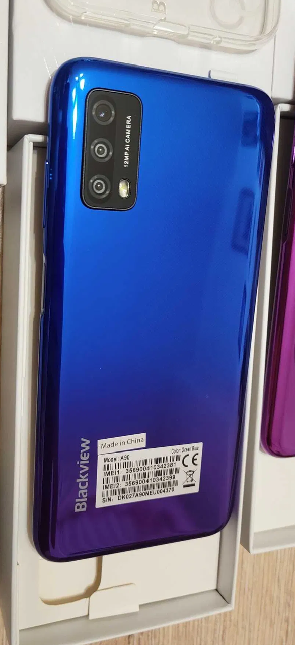 Смартфон Blackview A90 Blue 4/64Гб NFC Helio P60 4250мАч And11  + ЧОХОЛ
