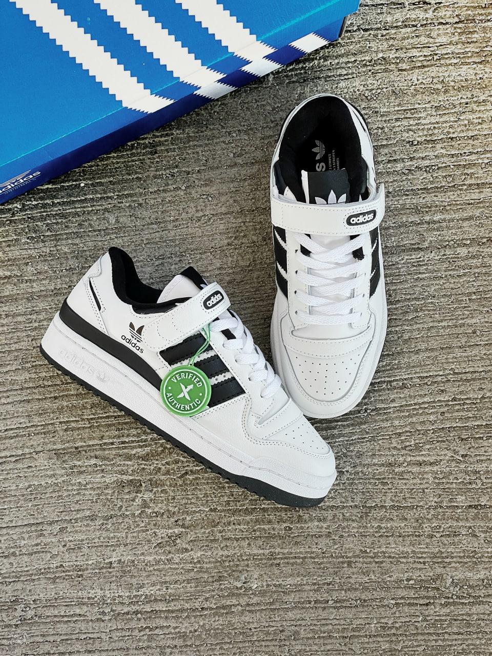 Кросівки чоловічі білі Adidas Forum White Black (09791)