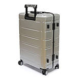 Міцна валіза на защіпках без блискавок середнього розміру Snowball сіра, фото 3