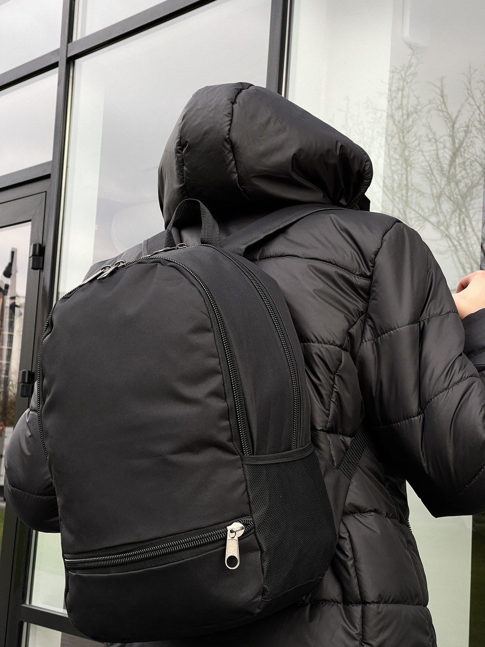 Рюкзак чоловічий жіночий міський спортивний casual чорний портфель сумка