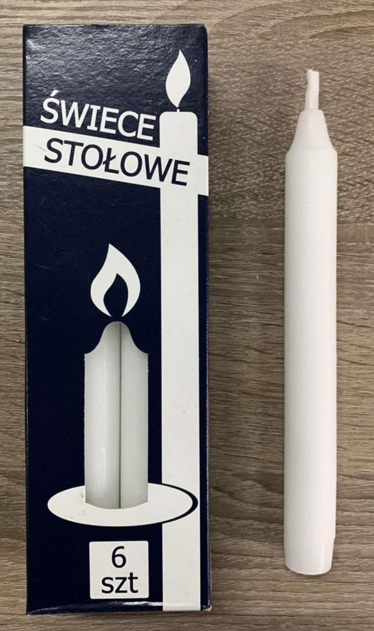 Свічка парафінова ZNICZPLAST 17,5х2 см, 7 годин горіння, у картонному пакованні KNZ