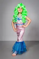 Костюм русалки рожевий голограма зрiст 116-140