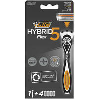 Бритва Bic Flex 5 Hybrid с 4 сменными картриджами (3086123644984) - Вища Якість та Гарантія!