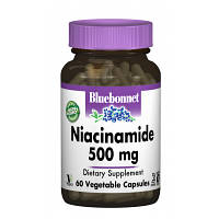 Витамин Bluebonnet Nutrition Ниацинамид (B3) 500мг, 60 гелевых капсул (BLB0466) - Вища Якість та Гарантія!