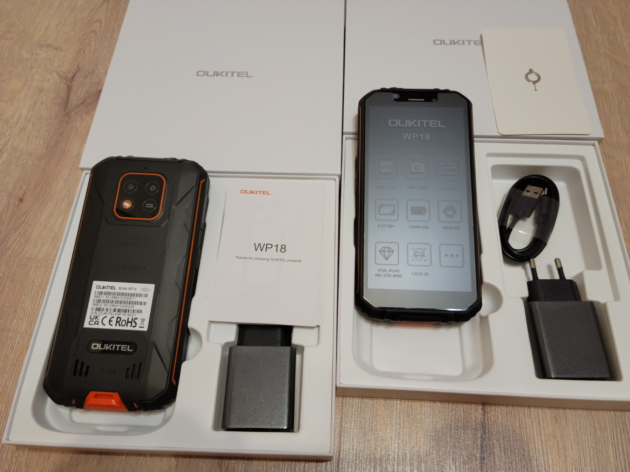 Захищений смартфон Oukitel WP18 Orange 4/32GB акумулятор 12500мАч НОВИНКА