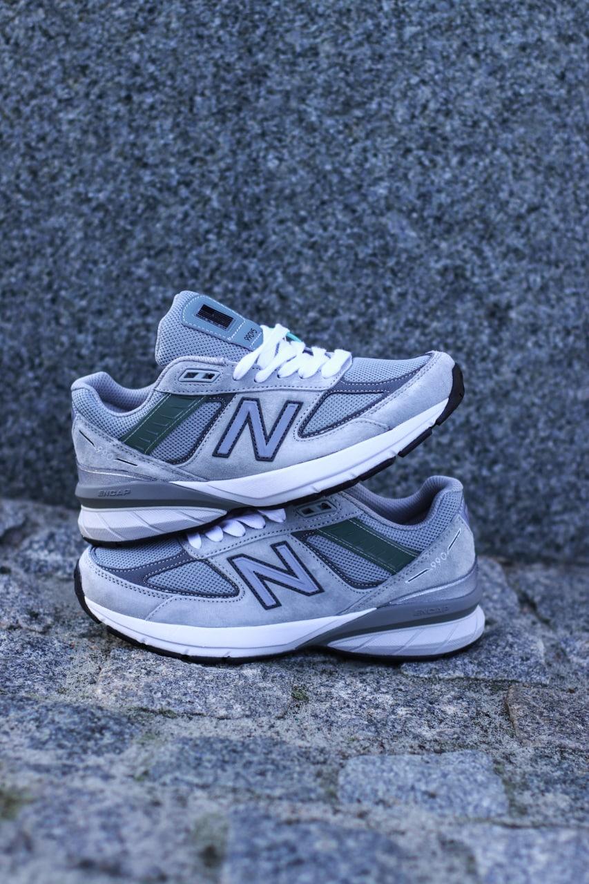 Кросівки чоловічі cірі New Balance 990 V5 Grey White (09711), фото 1