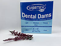 Хустки/платки для коффердаму Vortex Dental Dams 0.18 мм-середні (м'ятні)