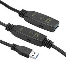 Адаптер USB 3.0 AM - AF, 10 m, active PowerPlant (CA912858)