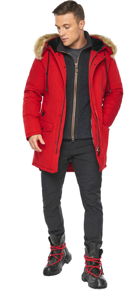 Куртка — повітровик червоний зимовий чоловічий модель 45062 (КЛАД ТІЛЬКИ 54(XXL))