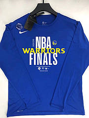 Лонгслів синій Голден Стейт Nike Golden State Warriors NBA тренувальна футболка з довгим рукавом