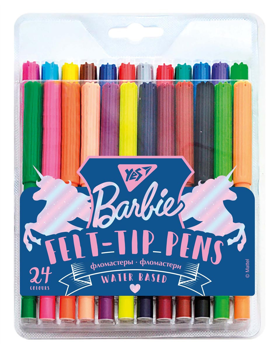 Фломастери  YES 24 кольори "Barbie"