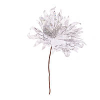 Цветок декоративный Novogod'ko Хризантема, серебро, 40см