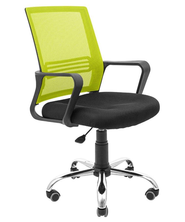 Крісло офісне комп'ютерне Джина - Хром сидіння чорне спинка зелена Richman, фото 1